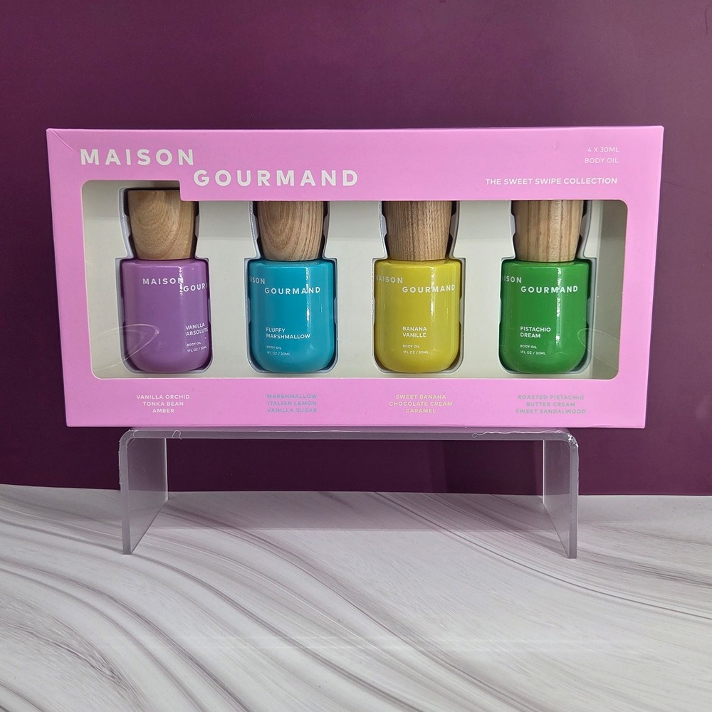 Maison Gourmand Body Oil Set Unisex 4x30ml Sweet Swipe Collection Gourmand Scent